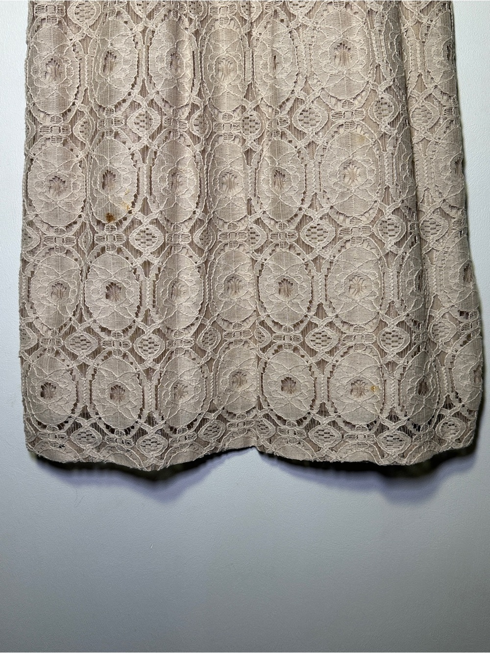 Ronnie Nicole Beige Lace Sleeveless V-Neck Mini Dress Size 6P Wedding Party - Picture 3 of 8